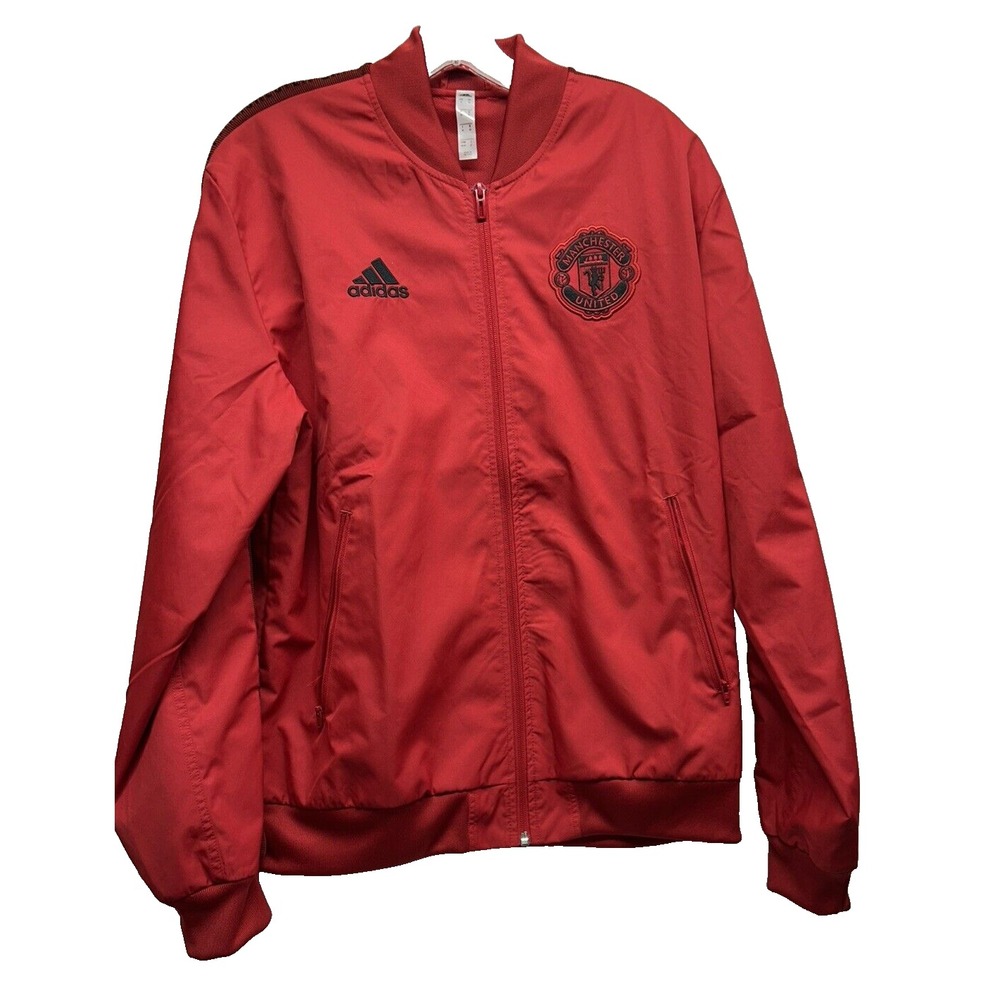 Adidas Men's Red Manchester United Soccer Medium Jacket (HU)